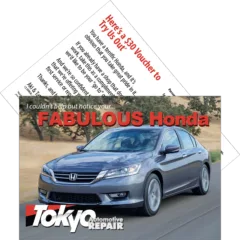 Drop card, Honda, $30 voucher