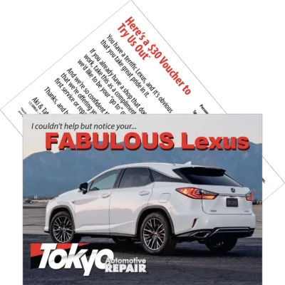 Drop card, Lexus, $30 voucher