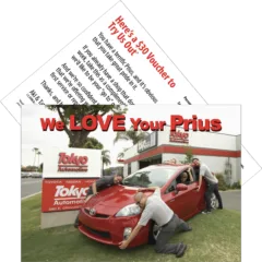 Drop card, Prius, $30 voucher