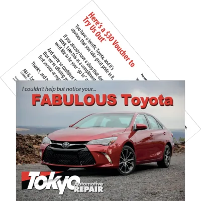 Drop card, Toyota, $30 voucher